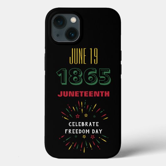 1865年6月19日12月19日黒人歴史花火 Case-Mate iPhoneケース (裏面)