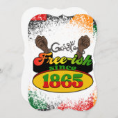 1865年6月19日1865年ブラッククイーンズ・メラニン・キング 招待状 (正面/裏面)