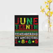 1865年6月19日 祖先を偲ぶ ジュンティーンの日 カード (黄色い花)