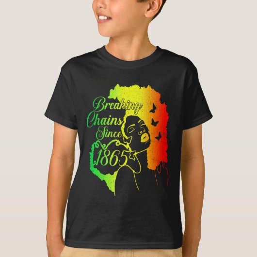 1865年6月19日、鎖を断つ ヘリテージ 歴史 C Tシャツ (正面)