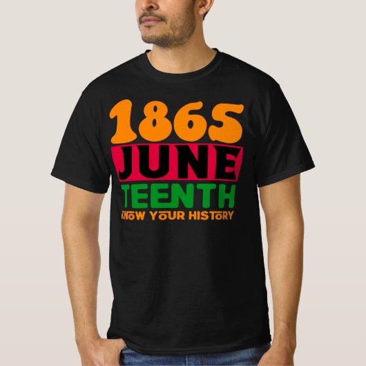 1865年6月、アフリカ系アメリカ人プライド Tシャツ (正面)
