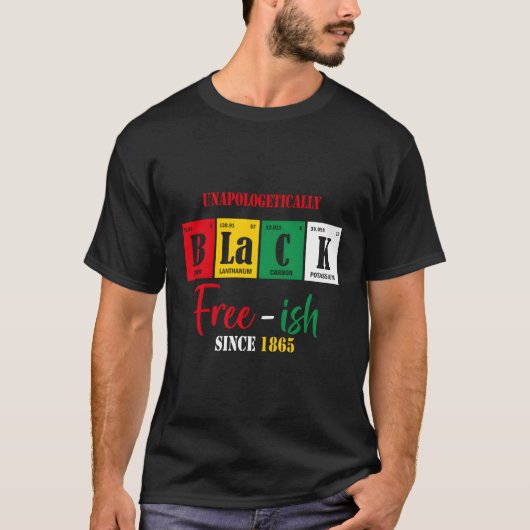 1865年7月以来の謝罪の余地のない黒い自由主義 Tシャツ (正面)