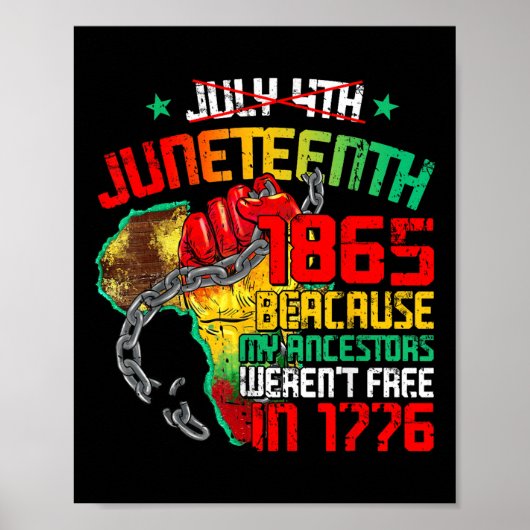 1865年7月4日私の先祖の人々のために ポスター (正面)