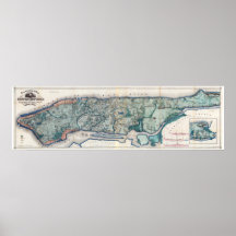 1865年 ニューヨーク市地形図
