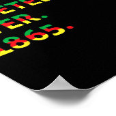 1865最高の年12月18日アフリカ系アメリカ人ブラックF ポスター (角)