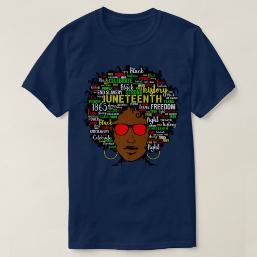 1865祝年6月19日独立D Tシャツ (デザイン正面)