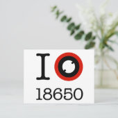 18650リチウムイオン電池が大好き ポストカード (スタンド正面)