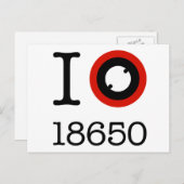18650リチウムイオン電池が大好き ポストカード (正面/裏面)