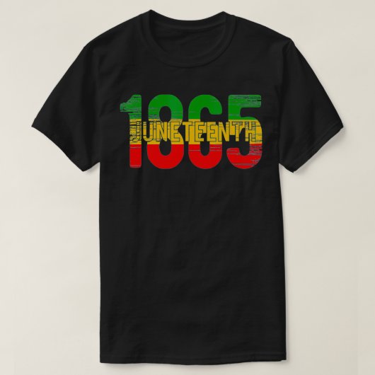 1865 Juneteenth Celebrate African American Freedom Tシャツ (デザイン正面)