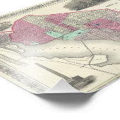 1866ワシントンDCのジョンソンの地図 フォトプリント            (角)