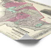 1866ワシントンDCのジョンソンの地図 ポスター (角)