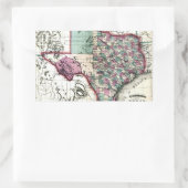 1866年テキサス州の古物地図シェンベルク&コ 長方形シール (バッグ)