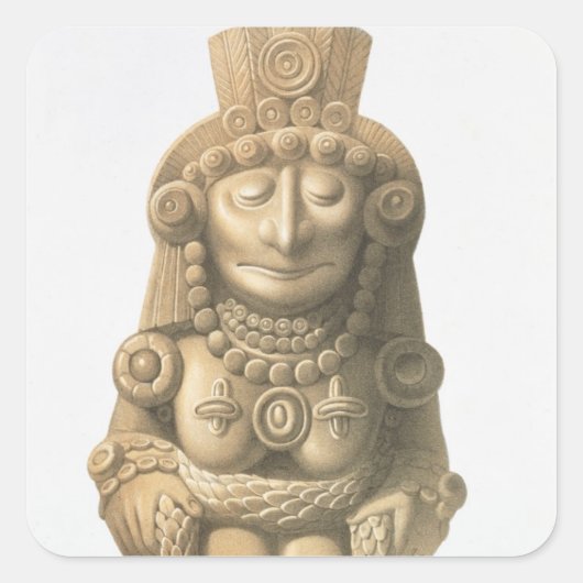 1866年「メキシコの古代遺跡」からのプレート（李） スクエアシール (正面)