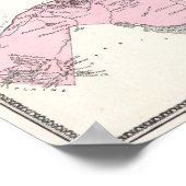 1867の地図。ニューヨーク州ウェストチェスター郡アルモンク ポスター (角)