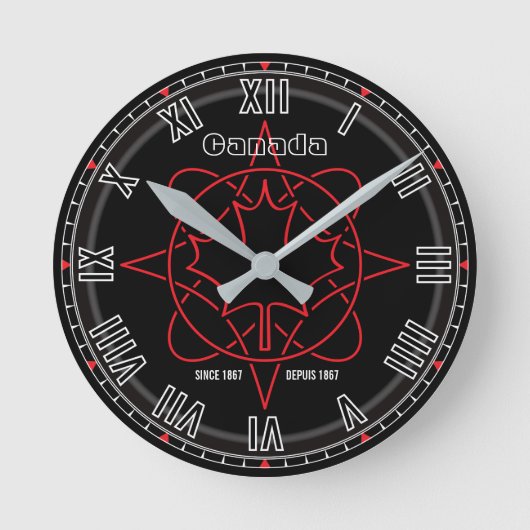 1867年からカナダ ラウンド壁時計 (正面)