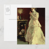 1867年のピンク色の婦人 ポストカード (正面/裏面)