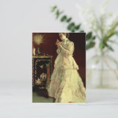 1867年のピンク色の婦人 ポストカード (スタンド正面)