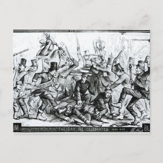 1867年の「ハーパー祝ズ・ウィークリー」からの日 ポストカード (正面)