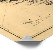 1867年アメリカロシアのアラスカ州の地図 ポスター (角)