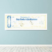 1867年5月17日からユリシーズS.グラント署名小切手 キャンバスプリント (インサイチュ (ウッドフロア))