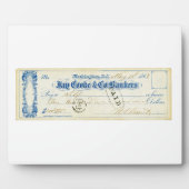 1867年5月17日からユリシーズS.グラント署名小切手 フォトプラーク (正面)