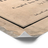 1867駅馬車と郵便ルートの地図 ポスター (角)