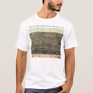 1868パノラマ式の地図を持つマリオンの史学会 Tシャツ