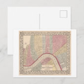 1868年のニューオーリンズ古地図 ポストカード (正面/裏面)