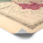 1868年地図 – ジョンソン中国と日本 ポスター (角)