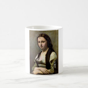 1868年~1870年、真珠を持つ女性 コーヒーマグカップ