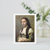 1868年～1870年、真珠を持つ女性 ポストカード (スタンド正面)