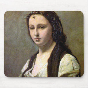 1868年~1870年、真珠を持つ女性 マウスパッド