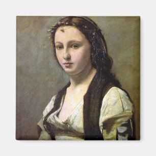 1868年~1870年、真珠を持つ女性 マグネット