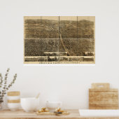 1868 Syracuse, NY Bird's-eye viewパノラママップ ポスター (キッチン)