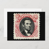 1869切手90セントLincolnはがき ポストカード (正面/裏面)