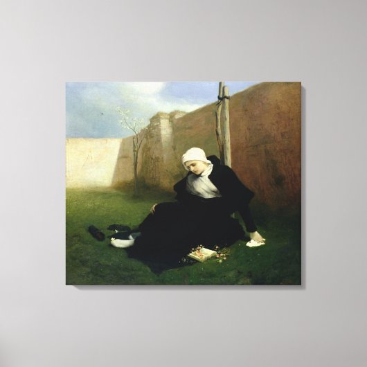 1869年の尼僧 キャンバスプリント (正面)