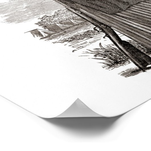 1869年より前のハリエット・タップマンの木版画 ポスター (角)