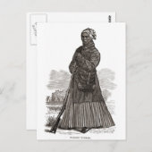 1869年以前のハリエット・タブマンの木版画 ポストカード (正面/裏面)