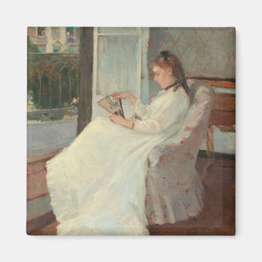 1869年、窓に描かれた画家の妹 マグネット (正面)