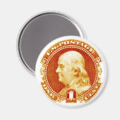 1869 Benjamin Franklin Stamp マグネット (正面/裏面)