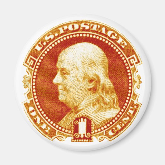 1869 Benjamin Franklin Stamp マグネット (正面)