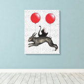 186.ウサギの船 キャンバスプリント (インサイチュ (ウッドフロア))