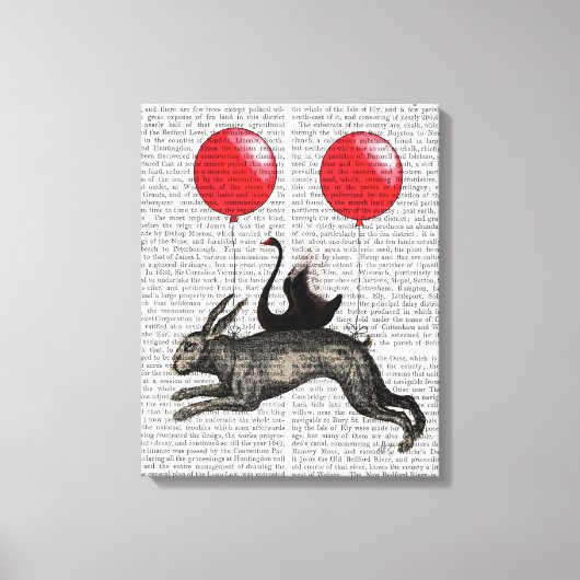 186.ウサギの船 キャンバスプリント (正面)