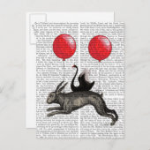 186.ウサギの船 ポストカード (正面/裏面)