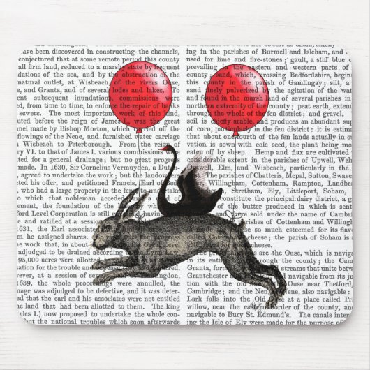 186.ウサギの船 マウスパッド (正面)