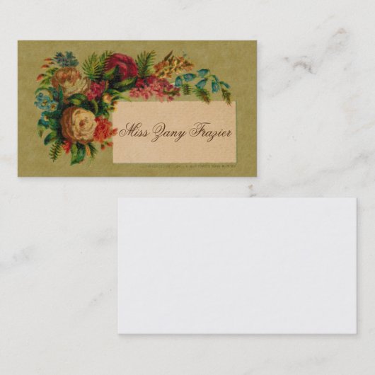 1870ビクトリアン年代のソーシャルコールカード コーリングカード (正面/裏面)