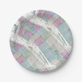 1870地図ニューヨークシティセントラル・パーク ペーパープレート