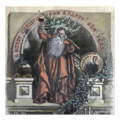 1870年サンタクロースに聖降誕祭のお目出とう手 フォトプリント            (正面)