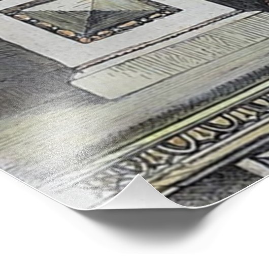 1870年サンタクロースに聖降誕祭のお目出とう手 フォトプリント            (角)