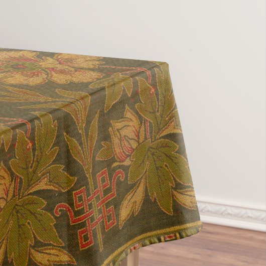 1870年ビクトリアン頃の蝶と花の模様 テーブルクロス (インサイチュ)